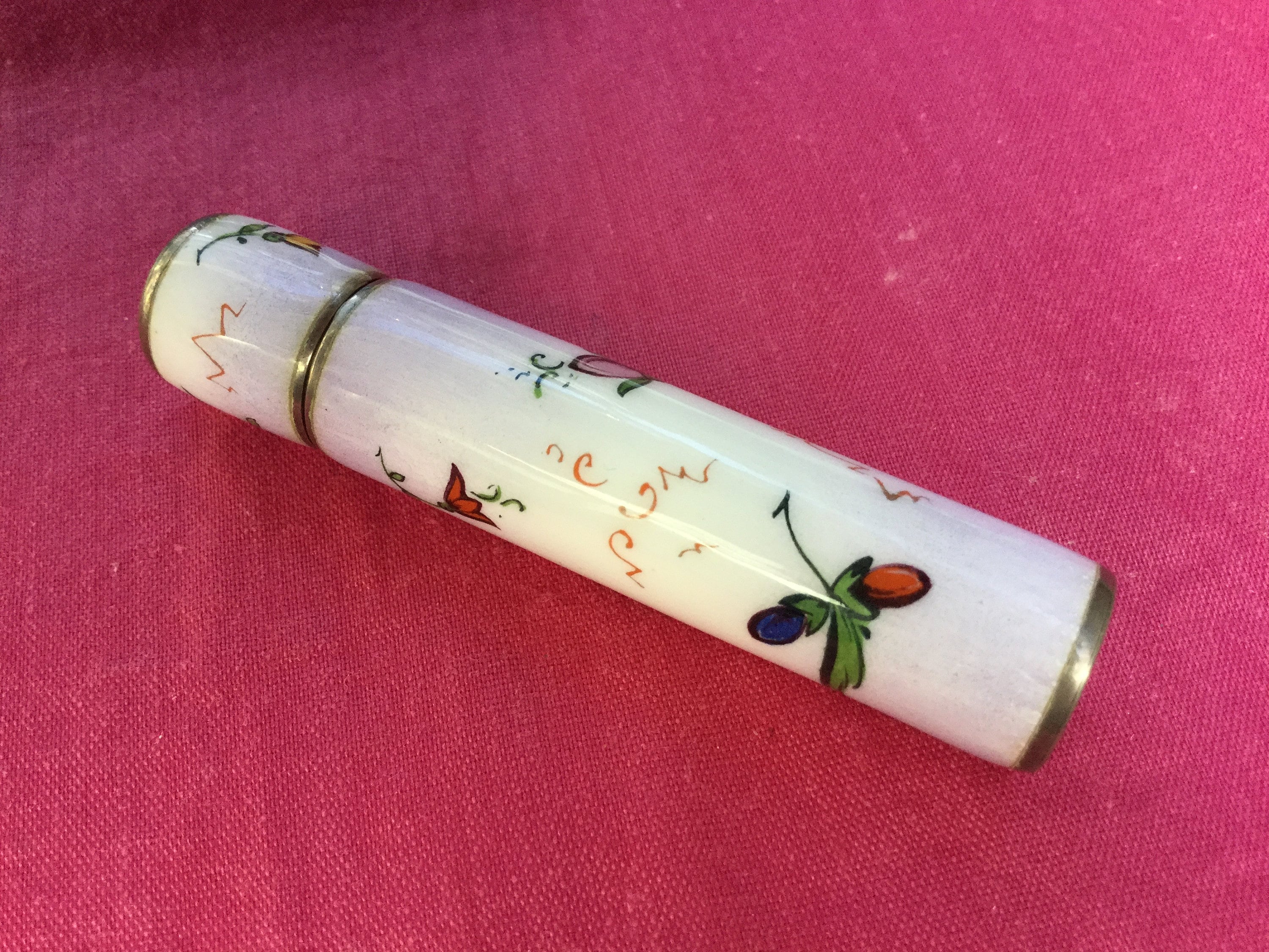 Vintage German Enamel Nail Kit w/Sterling Silver Lid