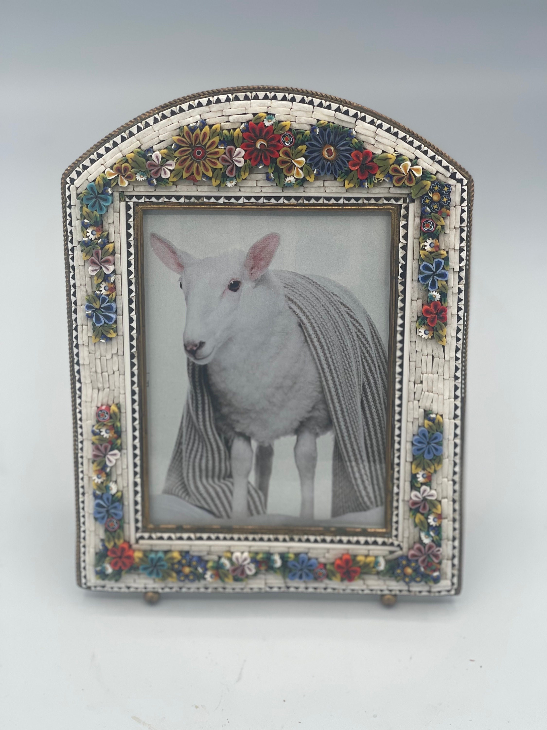 Vintage Italian Mosaic Millefiori Picture Frame