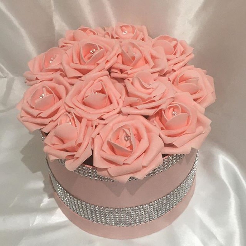 Handmade artificial flower box arrangement in MEDIUM Faux Etsy