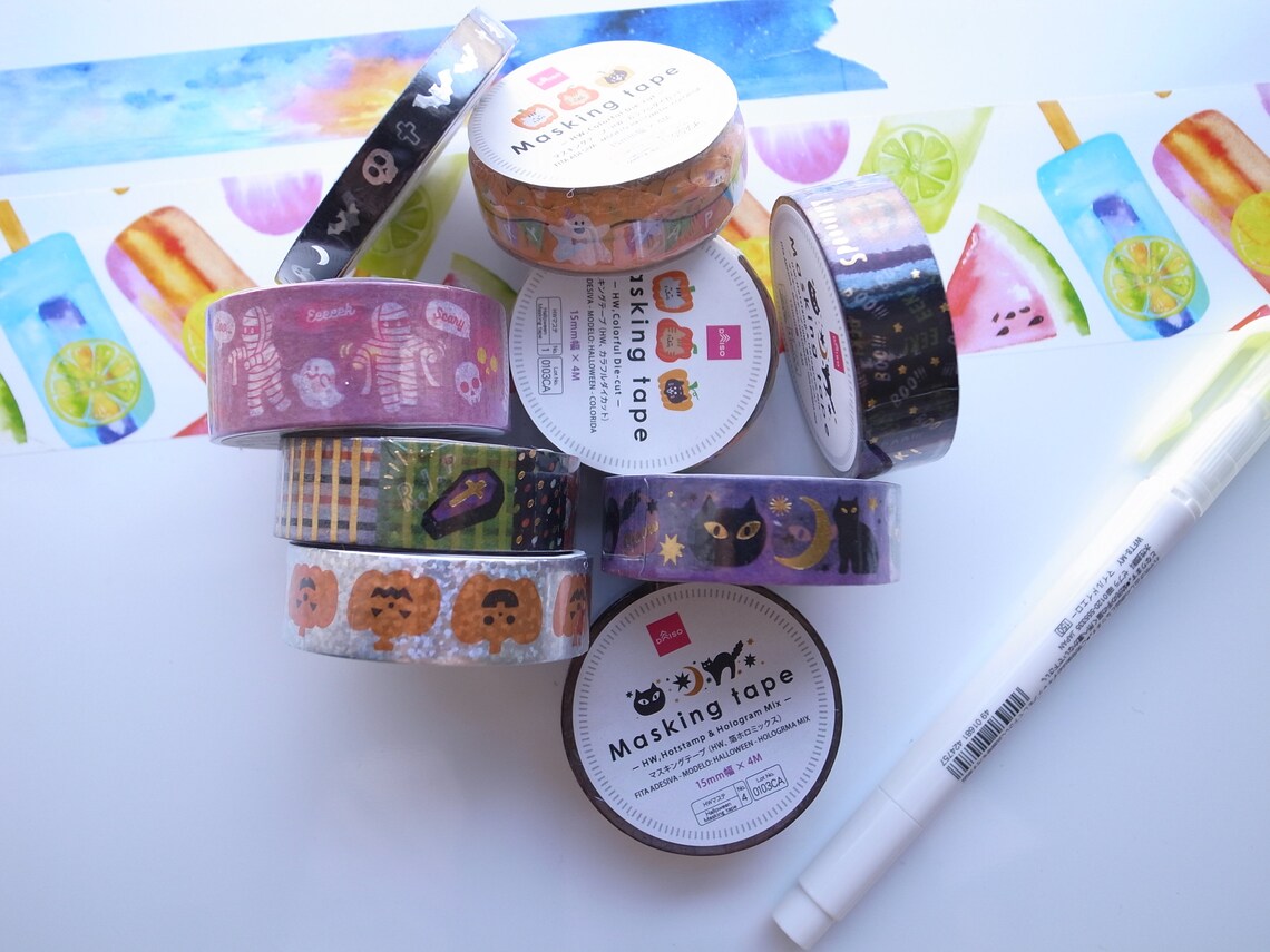 Halloween Washi Tape Daiso Japan Etsy