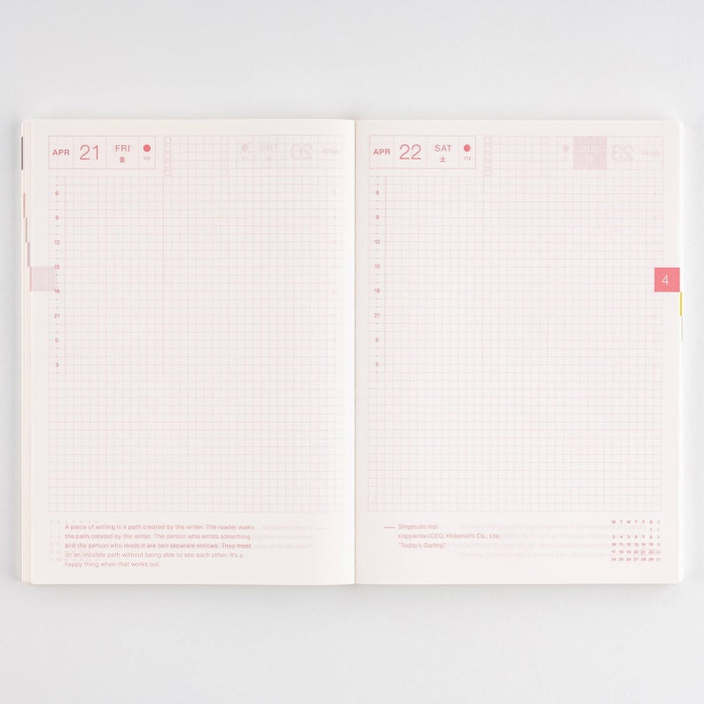 Hobonichi Techo 2023 Cousin Book English Edition A5 Japan Etsy