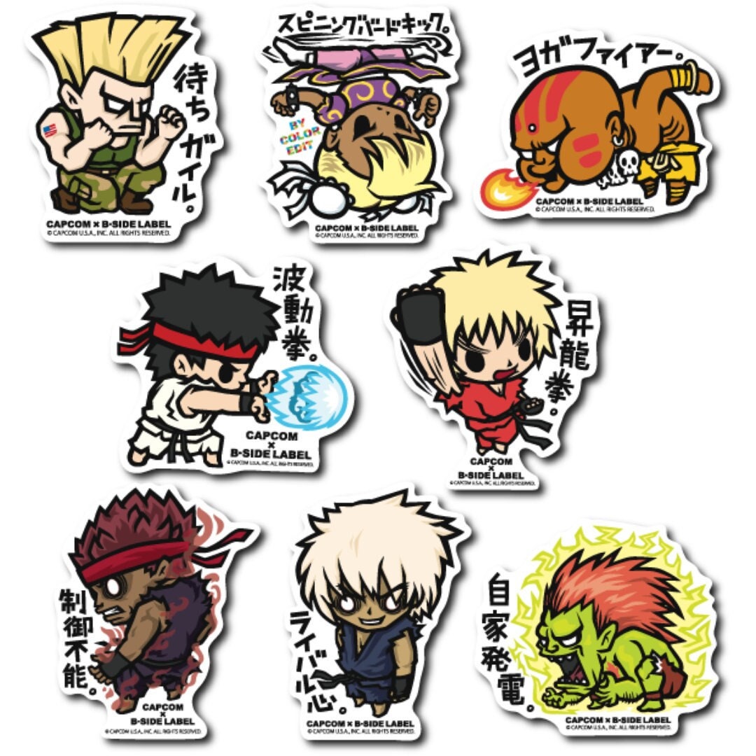 Guile Street Fighter Retro Japanese - Street Fighter - Sticker