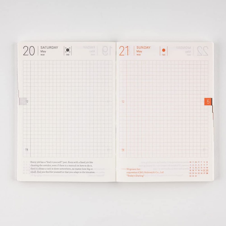 Hobonichi Techo 2023 Planner English Original A6 Japan Etsy