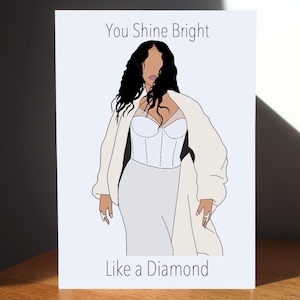 Rihanna DIAMOND Greeting card