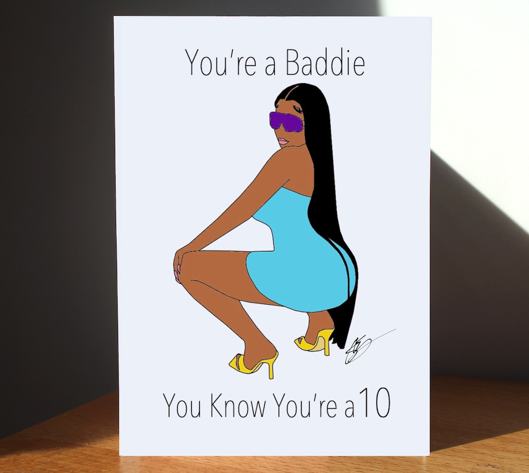 Baddie Birthday Greeting Card - Etsy