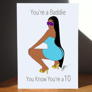 Cartão de aniversário Baddie