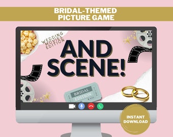 Wedding Movie Picture Match Game: Romantic Couple's Trivia (Digital Download, PDF)