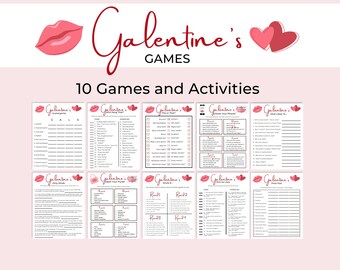 Galentines Day Games Printable, Galentine’s Day Party Bundle, Fun BFF Games for Girls Night, Valentines Day Games for Friends, Party Decor