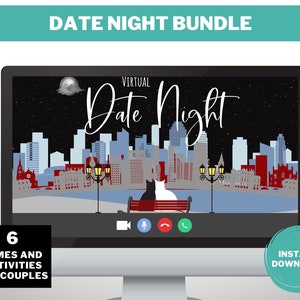 Virtual Date Night Games - 6 Online Activities - Getting to Know You - New couples, not dating for long