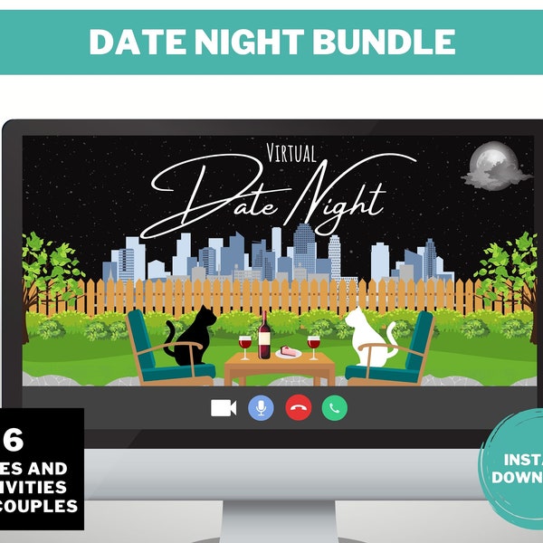 Virtual Date Night - 6 Online Games and Activities for Couples - Great for couples 18+