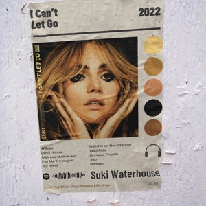 Suki Waterhouse - I Can’t Let Go Poster / Album Poster / Suki Waterhouse Poster / Album Art / Album Print / Music Gift