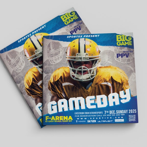Football Program Template Etsy