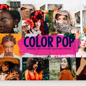 12 Color Pop Lightroom Presets Lightroom Mobile Presets Lightroom Desktop  Presets Instagram Presets Lightroom Presets