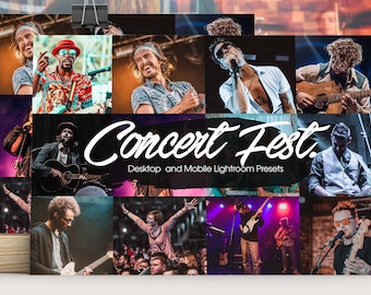 20 Concert Night Lightroom Presets Influencer presets Instagram presets Blogger Presets Lifestyle preset Concert Presets