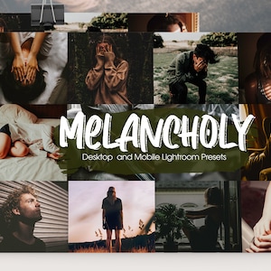 18 Melancholy Lightroom Presets Lightroom Mobile Presets Influencer presets Instagram presets Blogger Presets