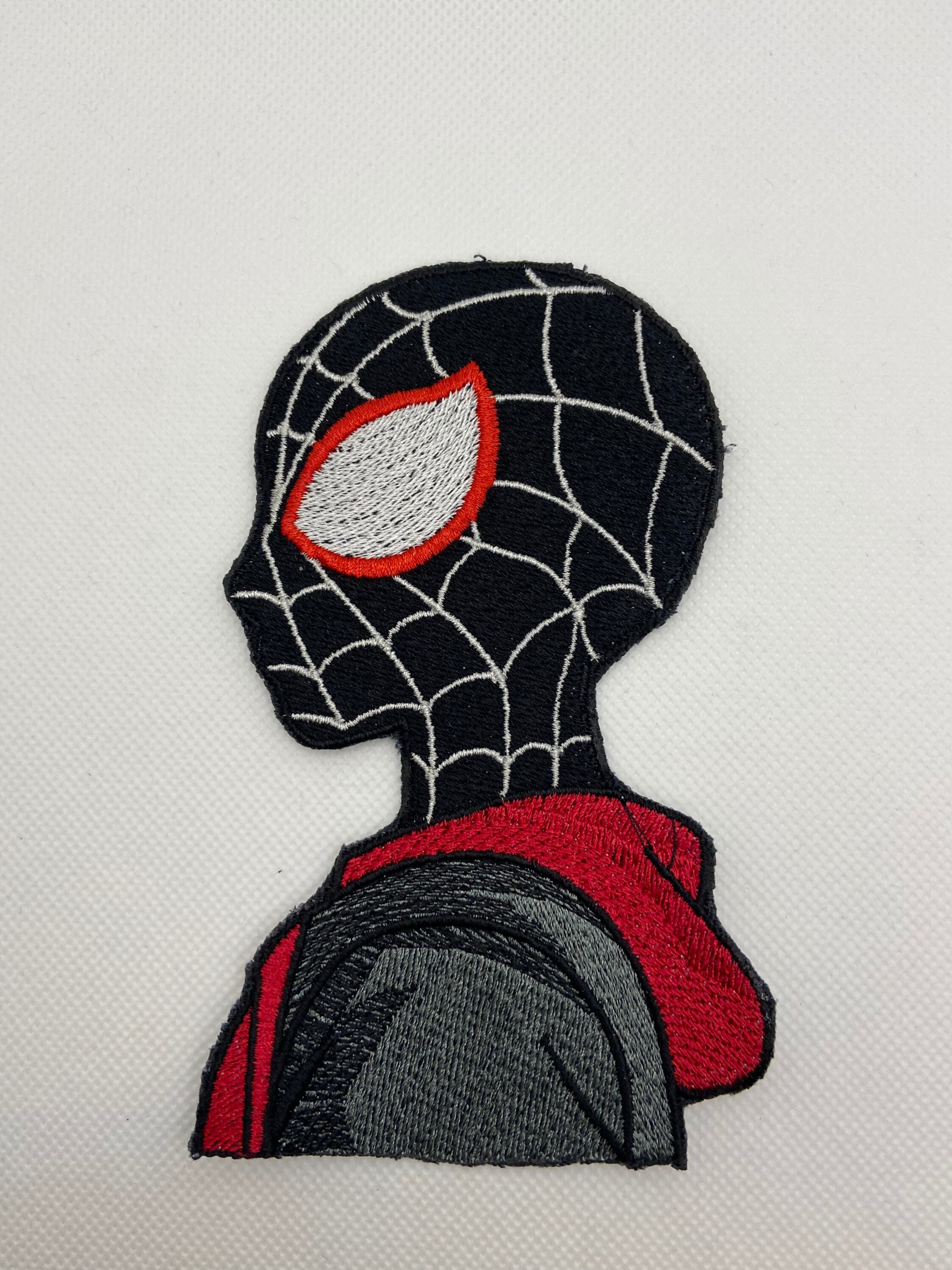 Spiderman Masks Miles Morales Iron On Patches by DragosteArt on