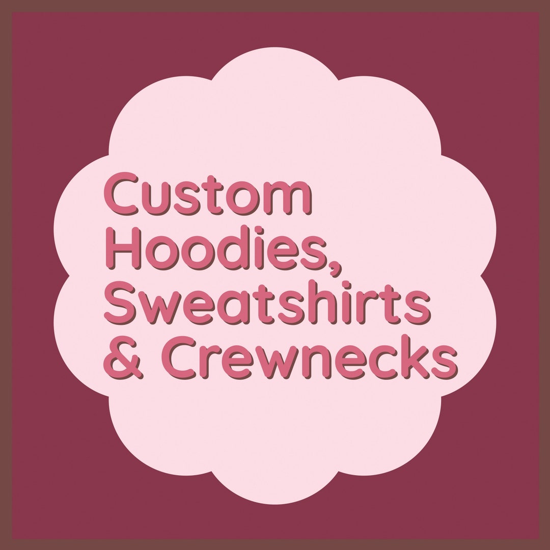 Kids Custom Embroidered Sweatshirts, Crewneck, Hoodie Etsy