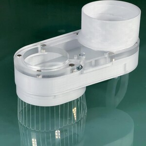 CAMaster Stinger CNC Clear or Brush Dust Boot - 4&quot; Vacuum Port - GVcustomDesigns