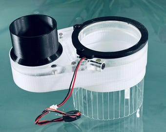 CNC Router Dust Shoe: Clear Plexiglass, LED Light, Magnetic Base