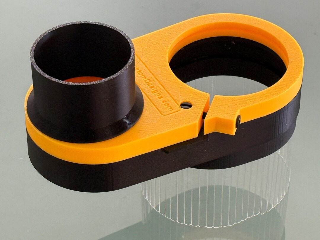 thumbnail image 2 of Clear CNC Dust Boot With 4" Vacuum Port & Magnetic Base - Fits 3.5" Spindle, Extended Reach 2 of 11