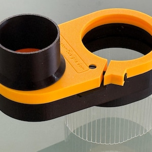 Clear Dust Boot for CNC spindle/router - magnetic split base - Extended Reach Screen - GVcustomDesigns