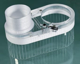 WorkBee Clear Dust Boot CNC router - magnetic split base - GVcustomDesigns