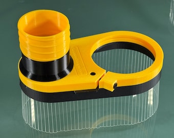 Clear Dust Boot for CNC Router - Magnetic Split Base with Vacuum Hose Adapter - GVcustomDesigns