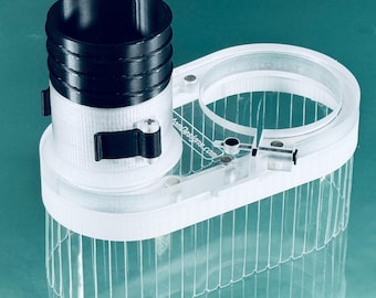Clear Dust Boot for CNC Router - Magnetic Split Base & Quick Vacuum Hose Disconnect - GVcustomDesigns