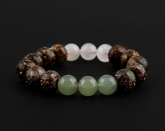 Healing Bracelet Aventurine Bracelet Bead Rose Quartz Bracelets Quartz Bracelet for Men Experience the Healing Benefits of Orgonite