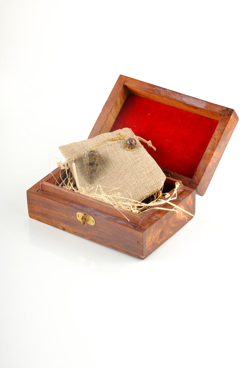 Orgonite Amethyst Pendulum Wooden Box