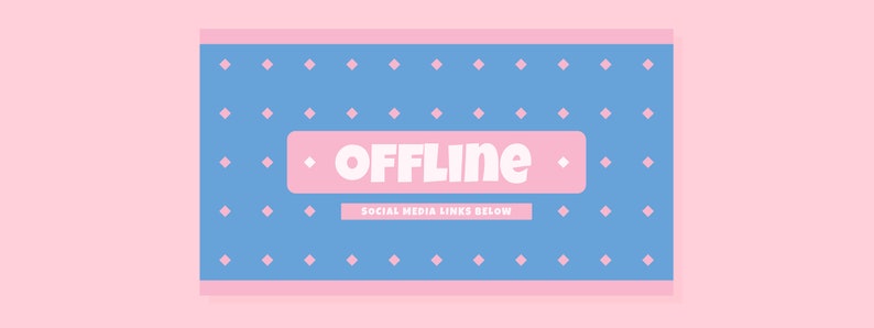 Cute Pattern Twitch Overlay Stream Package Design Pink And Etsy