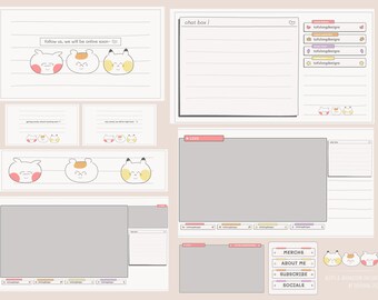 Cute Geloxichu Twitch Stream Package, Animated Overlay