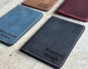 Personalized Leather Passport Holder, Customized Passport Cover, Custom Passport Holder, Gift for Him, Valentine's Day, Gift for Birthday