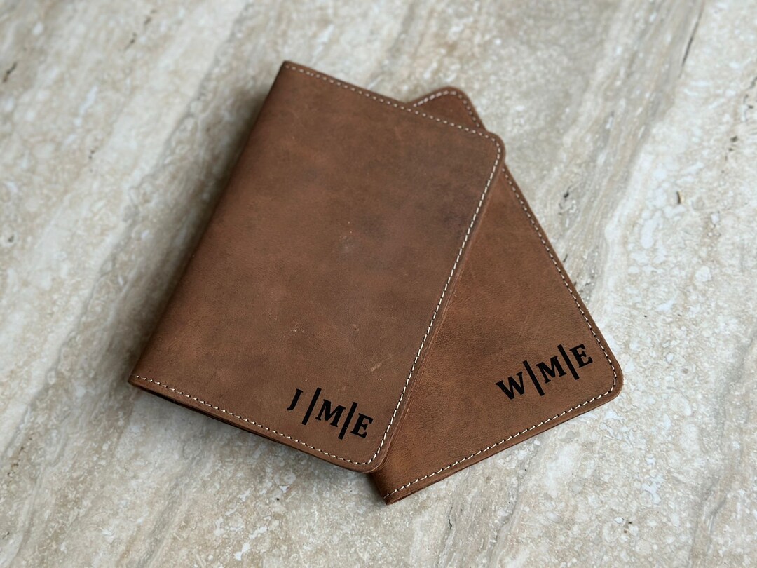 Personalized Leather Passport Holder, Customized Passport Cover, Custom