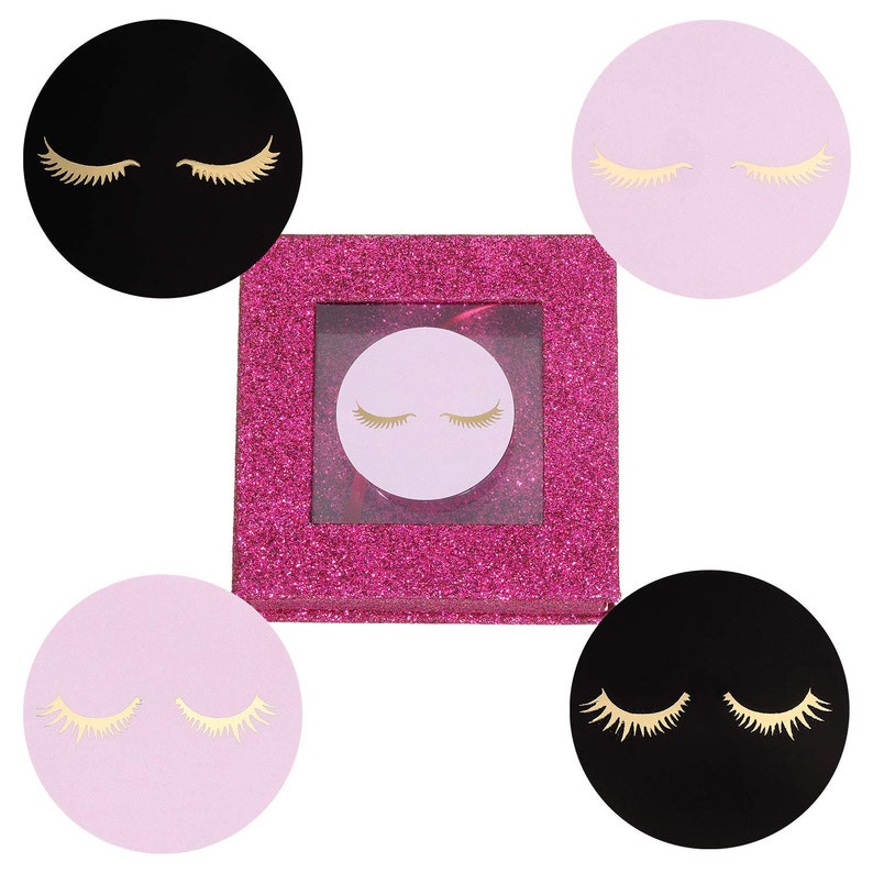 Eyelash Stickers Black and Pink and Holographic Lash Stickers Etsy