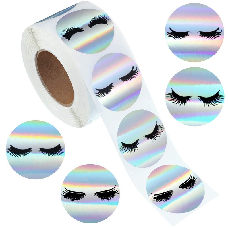 Eyelash Stickers Black and Pink and Holographic Lash Stickers Etsy