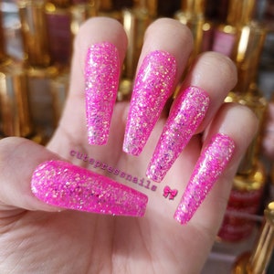Pink Crush - Glitter Press On Nail Set