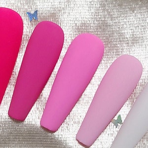 Pink Rainbow Press On NailsㅣPINK  press on nails | Gel Acrylic Nails | Crystal Elegant Nails | Luxury Nails | Bride nails | bling nails