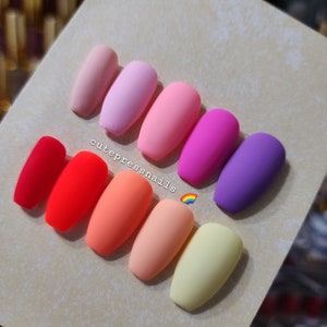 Pastel Rainbow Press On Nails