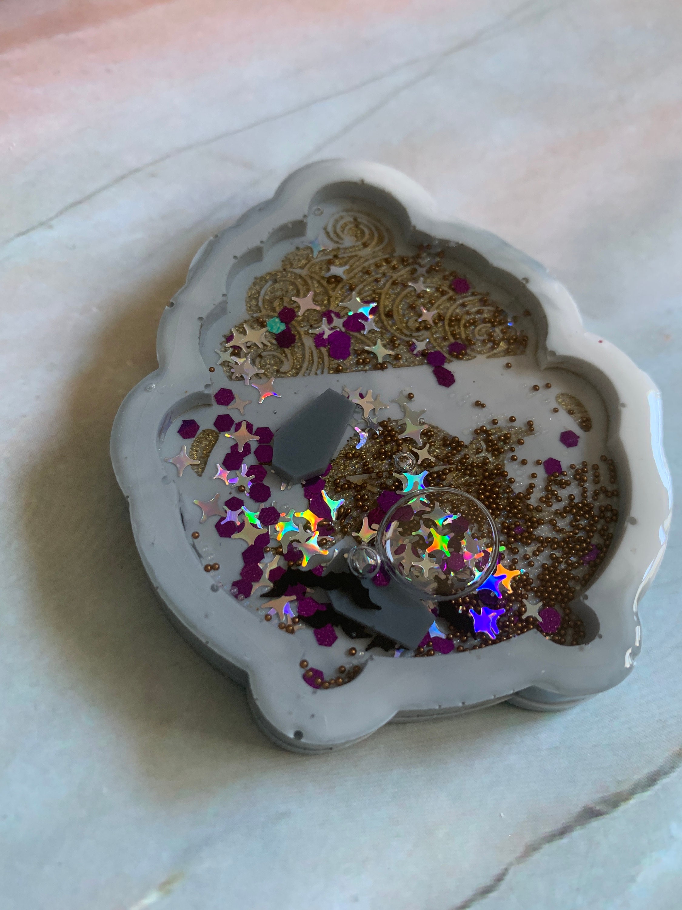 Cauldron Shaker Witchy Resin Shakers Spooky Vibes Etsy UK