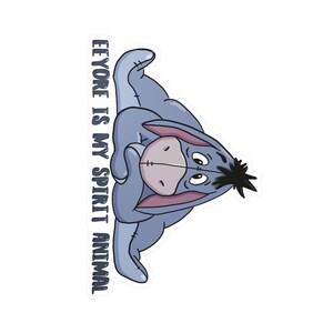 Vinyl Decal, Eeyore Is My Spirit Animal Sticker, Laptop Decal, Car Decal, Cute Winnie the Pooh Decal, Water Bottle Decal