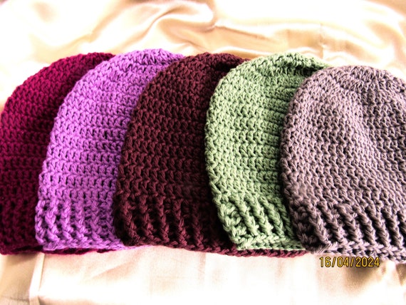 100% Cotton Beanie, Soft, Chemo Friendly, Size Medium, OEKO-TEX Certified