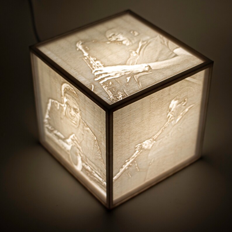 3D Printed Lithophane Light Box customizable Etsy UK