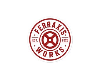 FERRAXIS WORKS Mark Aufkleber | Blasenfreie Vinyl-Aufkleber | Disciplination Power Rise | Krafttraining Aufkleber