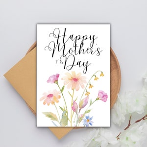Digital Mothers day card, 1st mothers day gift, printable greeting cards for mom, mothers day cards, cute floral mom card, all about my mom