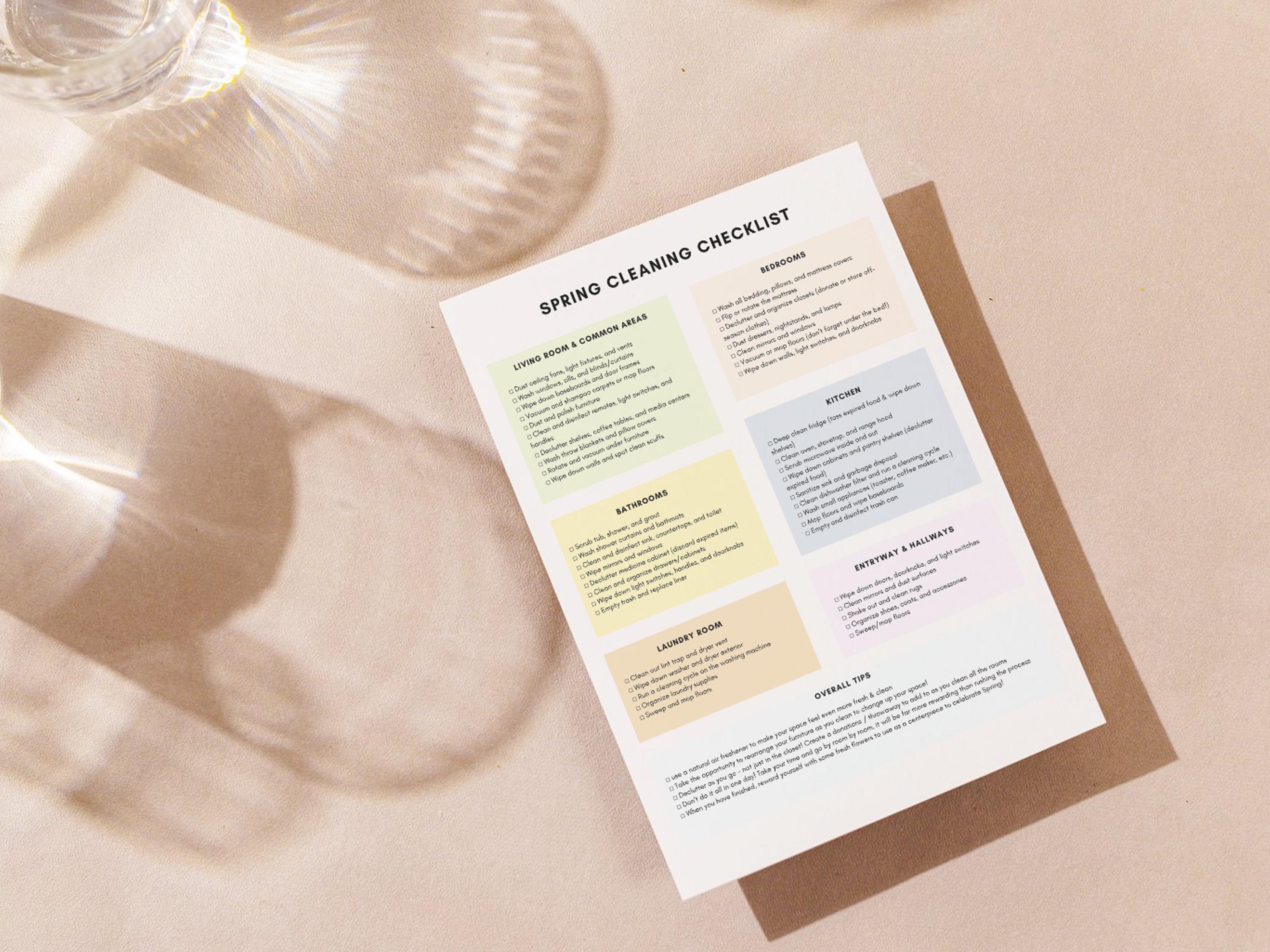 Printable Spring Cleaning Checklist | Ultimate Cleaning Planner PDF ...