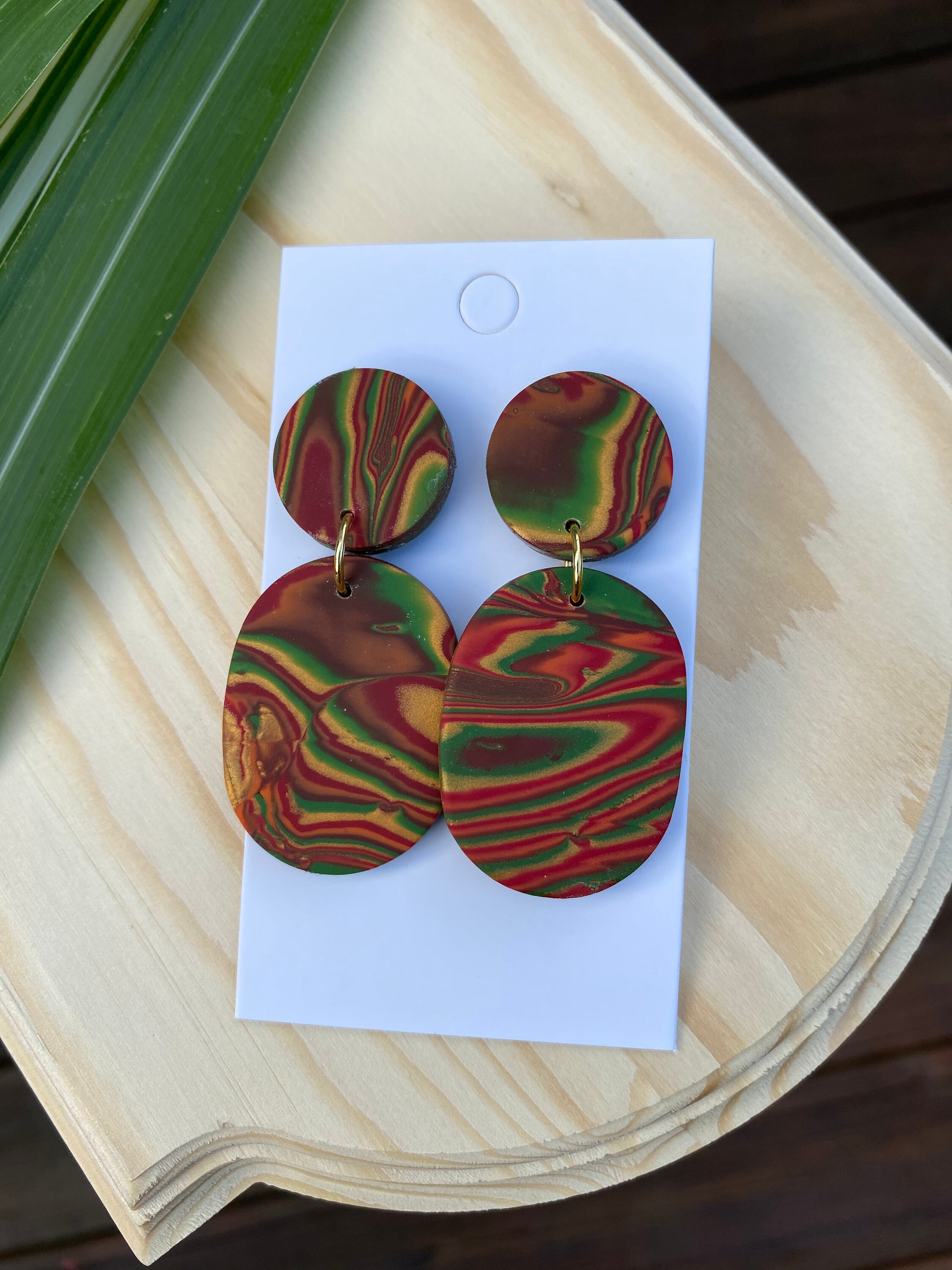 Handmade clay earrings / dangle clay earrings / fun clay Etsy