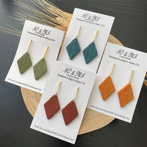 Ohrringe, handgemachte Ohrringe aus Ton, handgemachte Ohrringe für Frauen, handgemachte Ohrringe aus Ton, handgemachte Ohrringe, Geschenk für sie