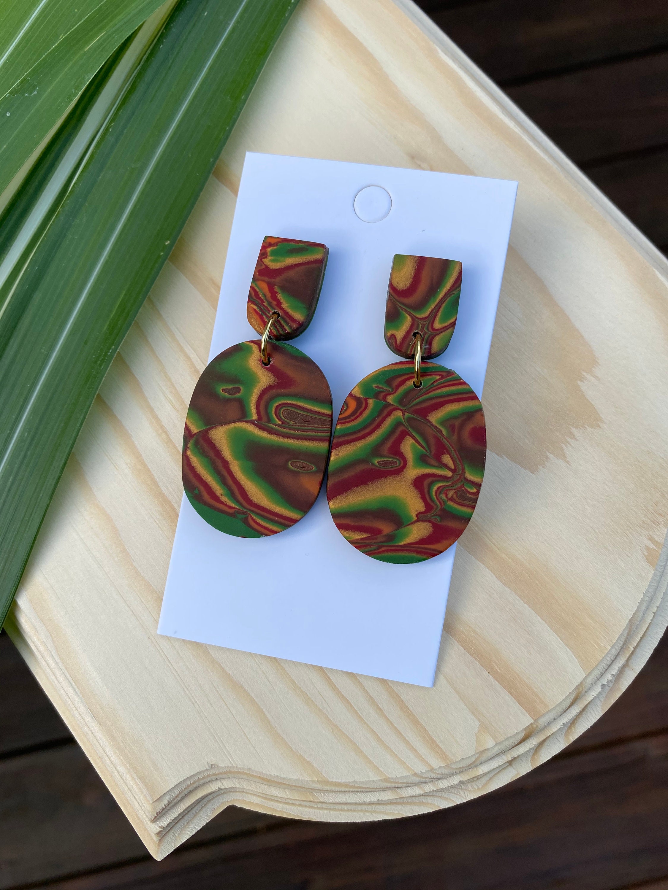 Handmade clay earrings / dangle clay earrings / fun clay Etsy