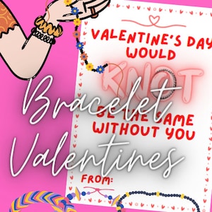 Armband Valentine Freundschaftsarmband Klassenzimmer Valentines Kinder Teen Tween Valentines Schule Valentinstag Printable Tags DIY